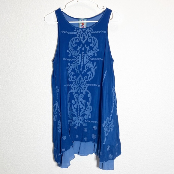 Johnny Was blue sleeveless sundress Small - Picture 1 of 6